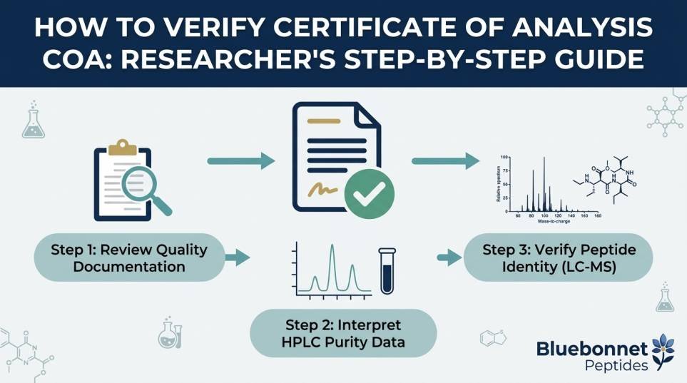 Certificate of Analysis peptides lab report for research